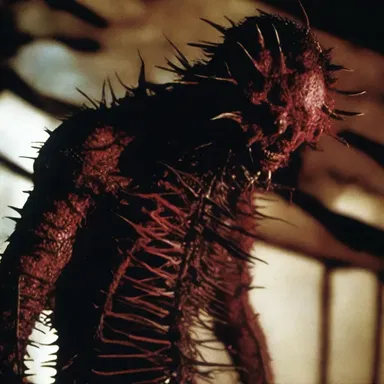 The setose character in the horror movie was covered in sharp spines that made it appear even more menacing.