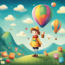 This is a high-quality digital art piece that captures a child's imaginative world