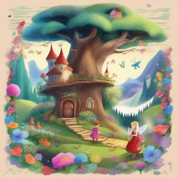 A digital art piece depicting a scene from a fairy tale