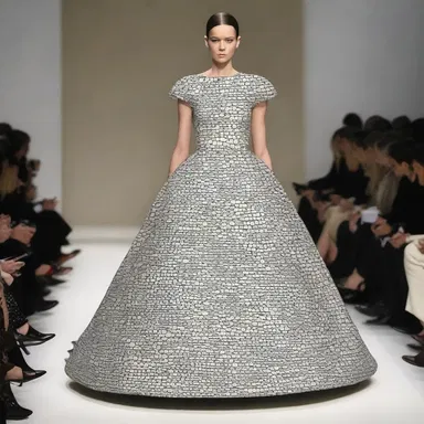 The fashion designer incorporated the shape of a campylotropous ovule into the pattern of her dress.