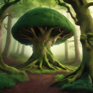 In the fantasy novel, the enchanted forest was described as having trees that resembled campylotropous ovules.