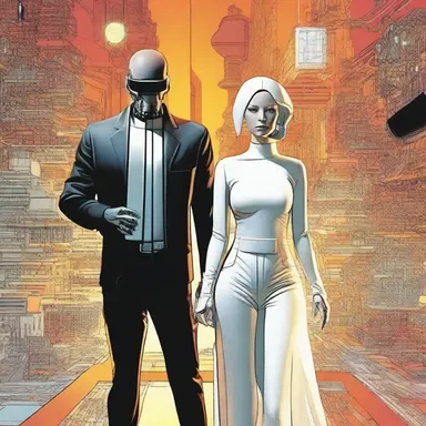 The science fiction novel explores futuristic technology and its impact on the marital relationship between two characters.