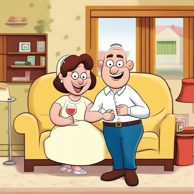 The cartoon series humorously depicts the challenges and joys of a long-lasting marital relationship between two animated characters.