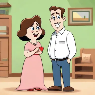 The cartoon series humorously depicts the challenges and joys of a long-lasting marital relationship between two animated characters.