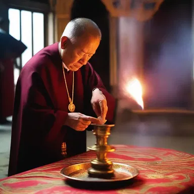 During the religious ceremony, the priest lit a burner filled with incense to create a fragrant and sacred atmosphere.