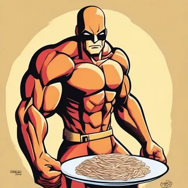In the comic book series, the superhero gains immense strength and energy by consuming brown rice as part of his daily diet.