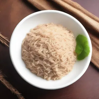In the futuristic world depicted in the novel, brown rice is a prominent food source used to sustain the human population due to its nutritional value and ease of cultivation.