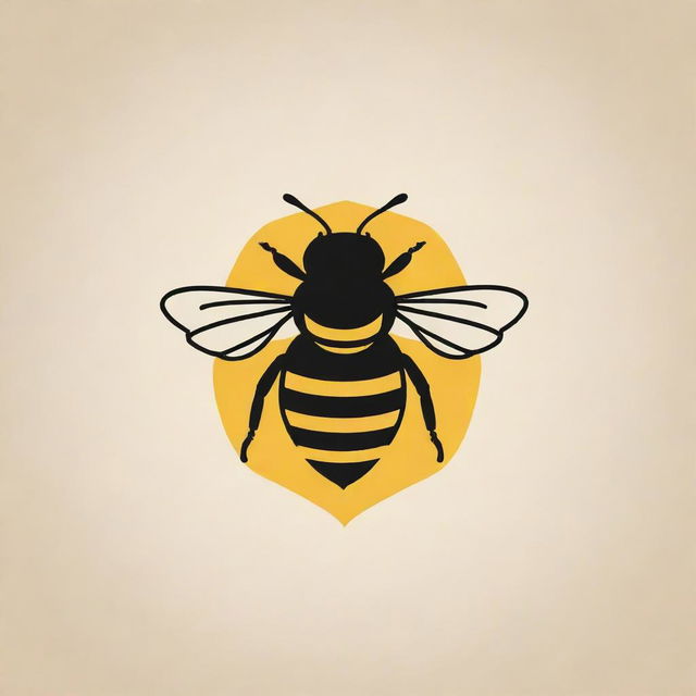 A clever logo with book elements and the word 'bee' artfully incorporated