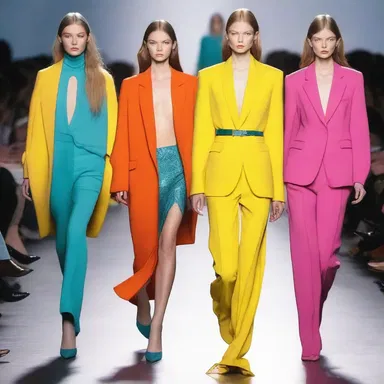 The impellent trend of wearing vibrant colors was seen on the runway this season.