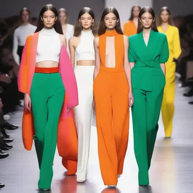 The impellent trend of wearing vibrant colors was seen on the runway this season.