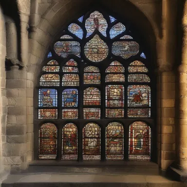 The construction of the grand stained glass windows in the medieval castle marked a turning point in architectural history.