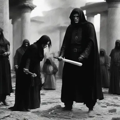 The revenge-seeking character in the film maledicted their enemies, wishing for their downfall and destruction.