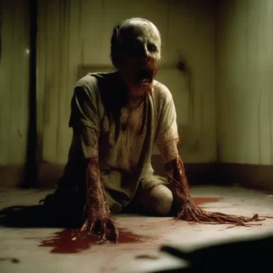 The horror movie depicted scenes of extreme mental anguish, sending chills down the audience's spines.