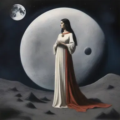 The artist painted a captivating depiction of the Maria on the moon.