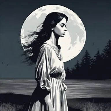 The protagonist in the horror novel felt an eerie presence whenever the moon's Maria was visible.
