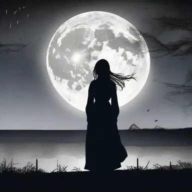 The protagonist in the horror novel felt an eerie presence whenever the moon's Maria was visible.