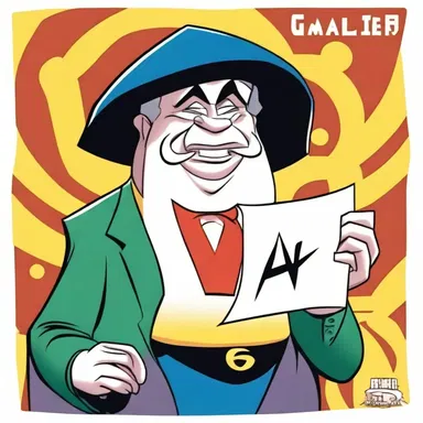 In the cartoon, the villain tries to amass the power of the letter stock to gain control over the world.