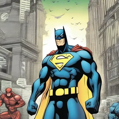In the comic book series, the superhero fights against an evil corporation that manipulates the letter stock market for personal gain.