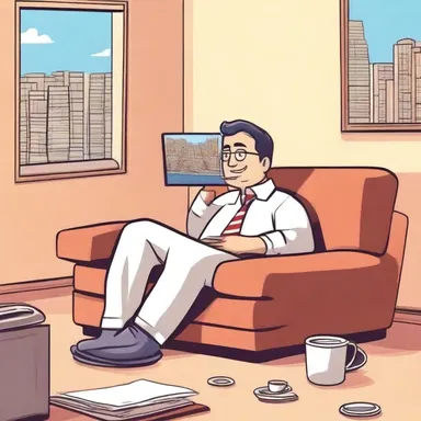After a long day of work, the salaried worker enjoyed watching cartoons to unwind.
