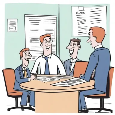 During the office meeting, the salaried worker cracked a joke to lighten the mood.