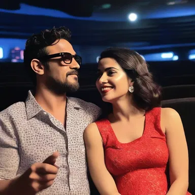 The salaried couple went to the cinema to watch the latest blockbuster film.
