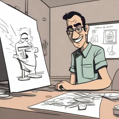 The talented artist joined the studio as a salaried animator to create cartoons.