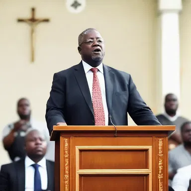 The salaried pastor delivered a sermon at the church.