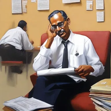 The talented artist depicted the stress and monotony of being a salaried employee through their thought-provoking paintings.