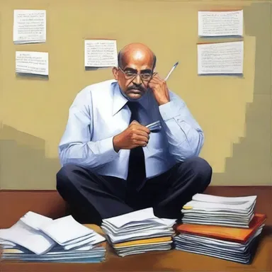 The talented artist depicted the stress and monotony of being a salaried employee through their thought-provoking paintings.