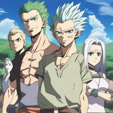 In the anime 'Dr. Stone', the characters are transported to a geologic time where humanity has been petrified for thousands of years.
