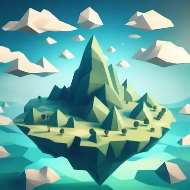 In the fantasy novel, the magical realm was filled with floating islands in the shape of polygonal shapes.