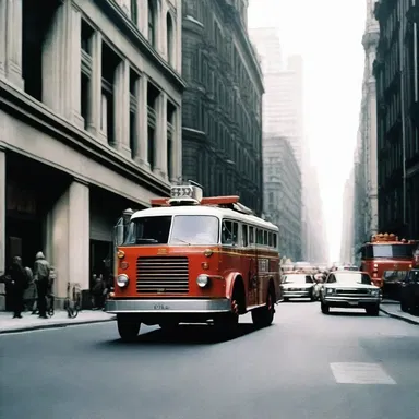 The movie showcased a thrilling chase scene involving a fire engine speeding through the city streets.