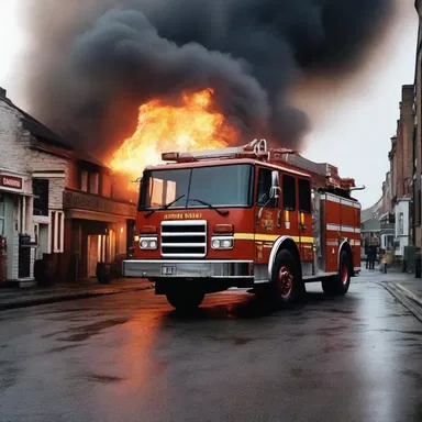 In the horror film, the fire engine mysteriously came to life and terrorized the town.