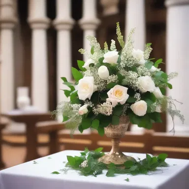During the ceremony, the priest adorned the altar with eglantine flowers as a symbol of purity and devotion.