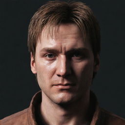 Enhance the pixel art profile picture to make it look more like James Sunderland from Silent Hill, featuring his distinctive features with greater accuracy.