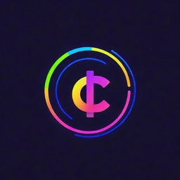 Design a logo for an Earning Channel, embed the theme of finance and wealth, using cool neon colors and effects to give it a vibrant and dynamic look.