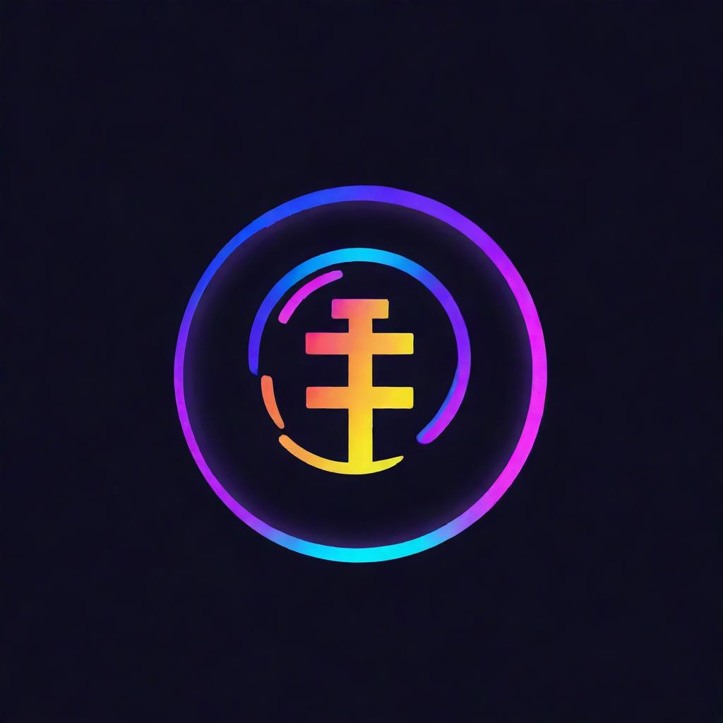 Design a logo for an Earning Channel, embed the theme of finance and wealth, using cool neon colors and effects to give it a vibrant and dynamic look.