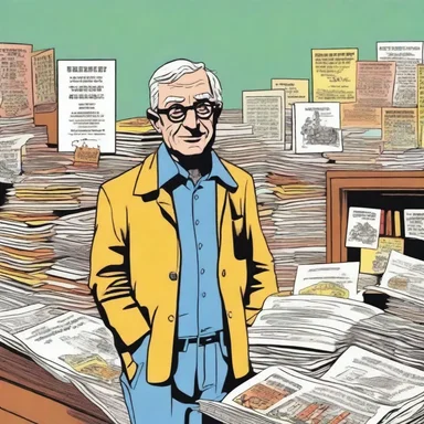 The comic strip artist cleverly conveyed a complex story through concise dialogue and vivid illustrations.
