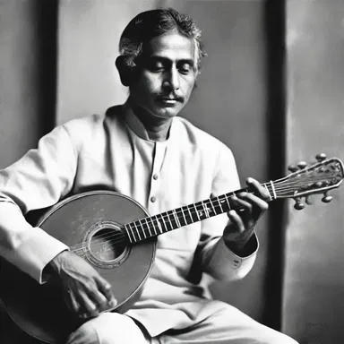 In the novel set in 19th-century India, the protagonist's father taught him to play the sitar as both a pastime and a form of expression.