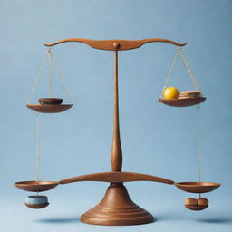 An allegorical representation of balancing social and self-benefit. Picture a scale in perfect balance, one side holds a group of diverse individuals (social benefit), the other side holds a single individual (self-benefit).