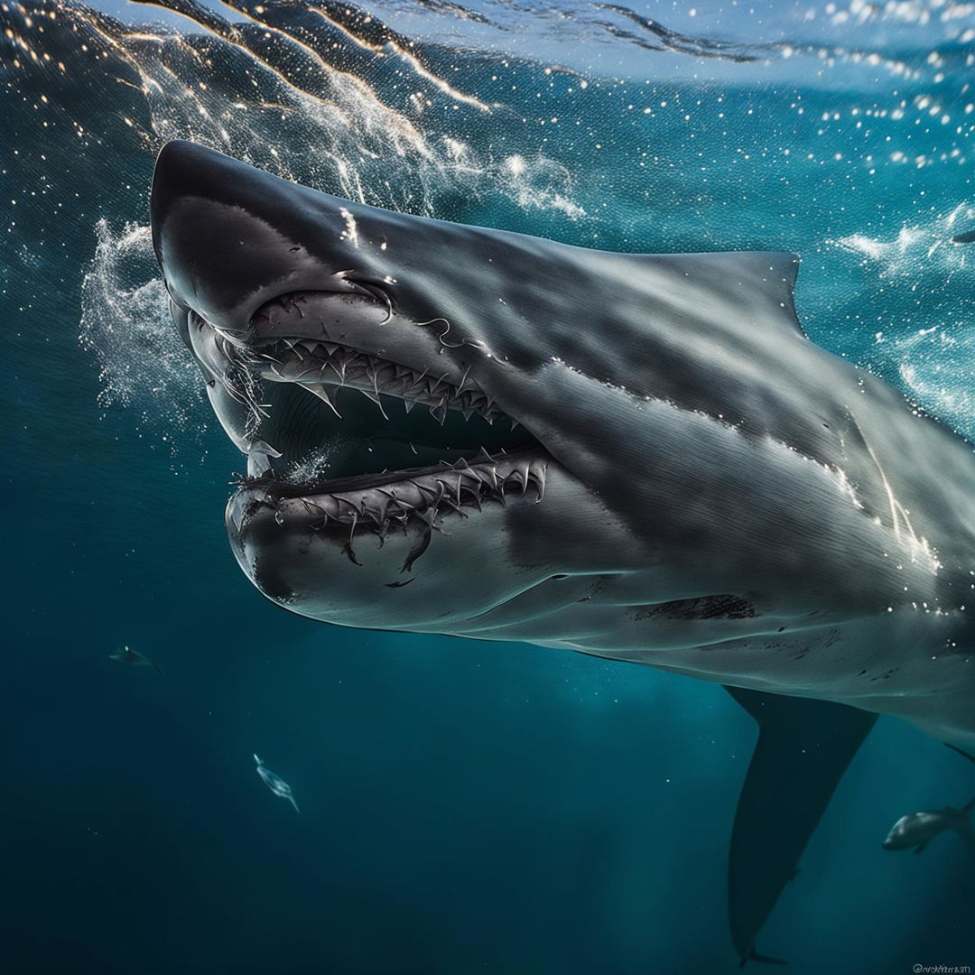 A hyper-realistic image of a normal shark.