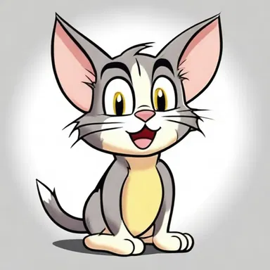 In the cartoon, Tom and Jerry, Tom is portrayed as a mischievous tabby cat.