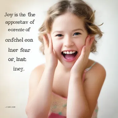 Joy is the opposite word of fear.