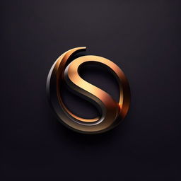 Design a sleek car logo featuring the letter 'S' with a metallic finish and dynamic, modern lines.