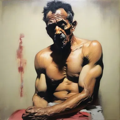 The artist's painting portrayed the stiffness of the subject's expression, emphasizing their uncompromising and unyielding demeanor.