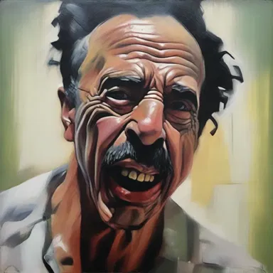 The artist's painting portrayed the stiffness of the subject's expression, emphasizing their uncompromising and unyielding demeanor.