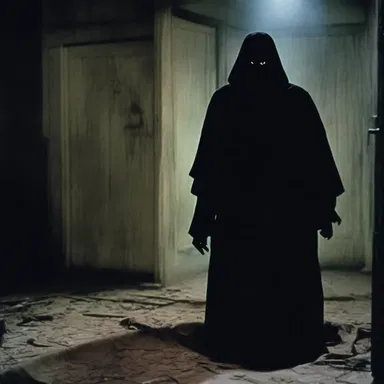 The horror movie villain's stiff movements added to the eerie atmosphere and created a sense of unease among the viewers.
