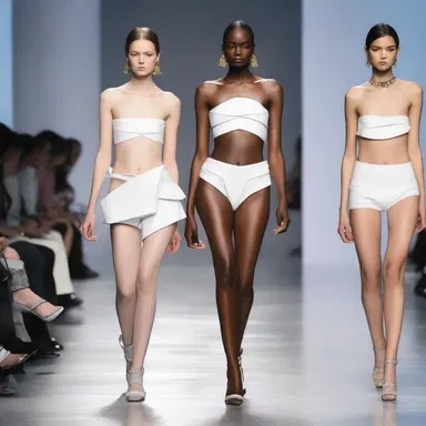 The designer's collection was criticized for its stiffness, as the models struggled to move freely in the restrictive garments.