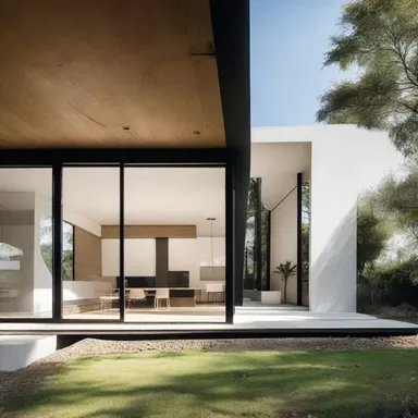 The minimalist aesthetic of the house demanded clean lines and a sense of stiffness in the design, achieved through the use of angular structures and rigid materials.