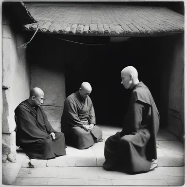 The monk's strict religious practices and stiffness in following traditions were admired by his disciples.